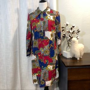 Vintage Shift Collared Dress